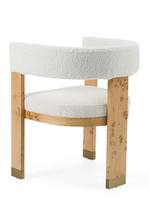 Burl Framed Cream Dining Chair | OROA Modern Letha | Oroa.com
