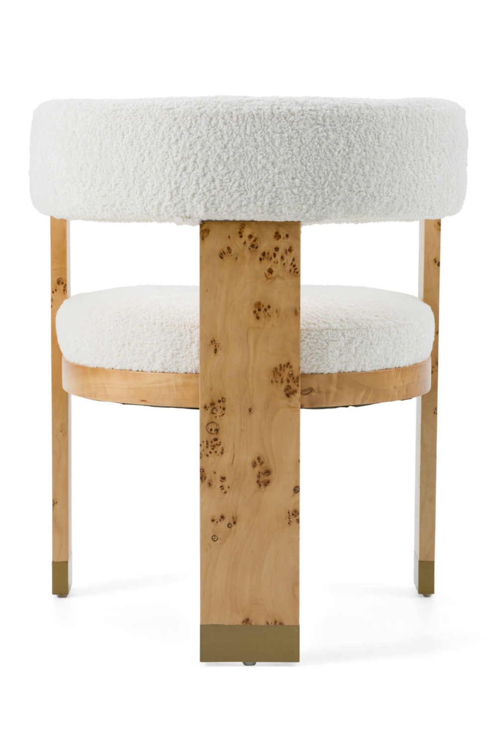 Burl Framed Cream Dining Chair | OROA Modern Letha | Oroa.com