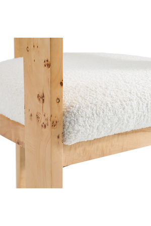 Burl Framed Cream Dining Chair | OROA Modern Letha | Oroa.com