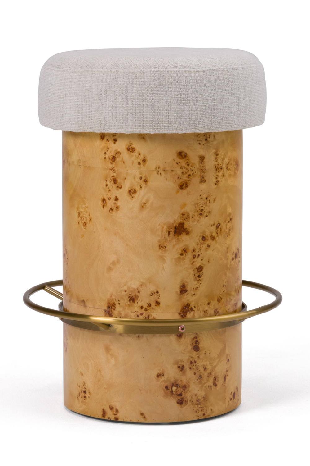 Cylindrical Burl Wood Stool | OROA Modern August | Oroa.com