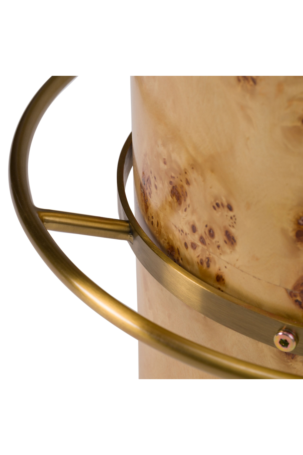 Cylindrical Burl Wood Stool | OROA Modern August | Oroa.com