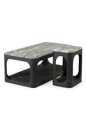 White Granite End Table | OROA Modern Marco | Oroa.com