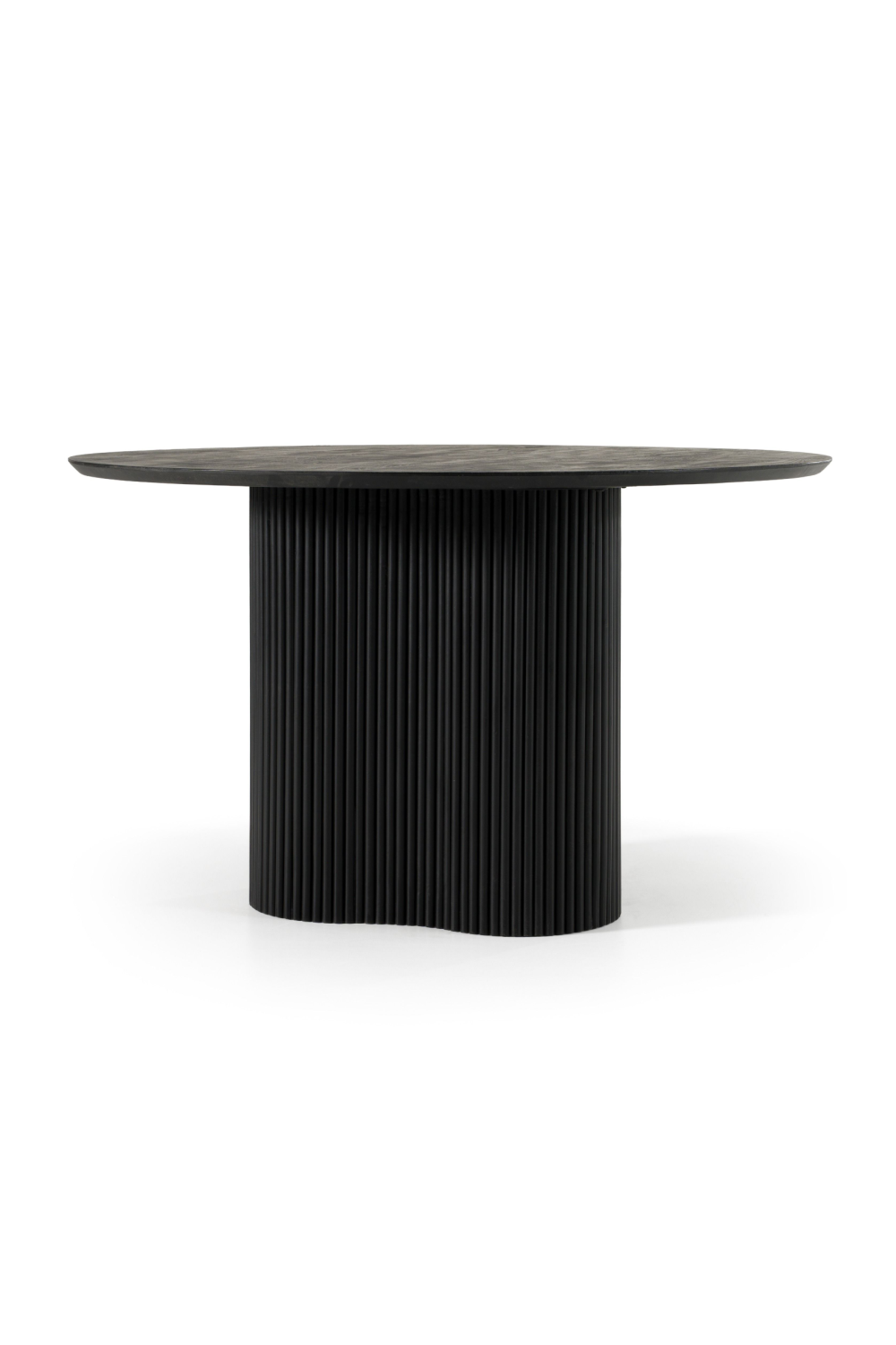 Black Wood Round Dining Table | OROA Modern Myra | Oroa.com