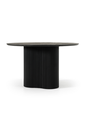Black Wood Round Dining Table | OROA Modern Myra | Oroa.com