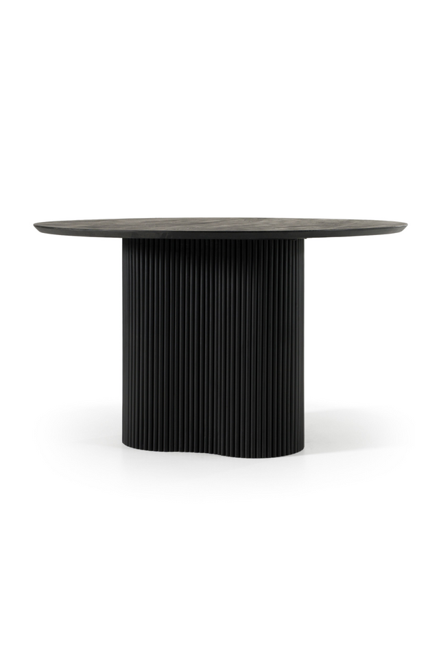 Black Wood Round Dining Table | OROA Modern Myra | Oroa.com
