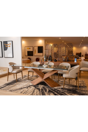 Extendable Glass Dining Table | OROA Modern Scott | Oroa.com