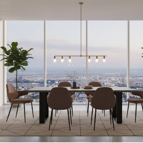 Brown Vegan Leather Accent Chair | OROA Modern Bontura