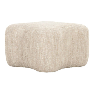   Beige Curved Ottoman | Oroa.com