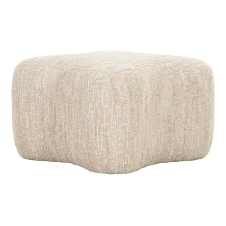   Beige Curved Ottoman | Oroa.com