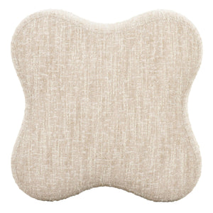   Beige Curved Ottoman | Oroa.com