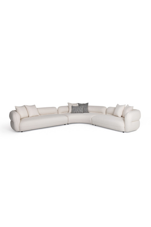 White L-Shaped Sectional Sofa | OROA Modern Drayton | Oroa.com