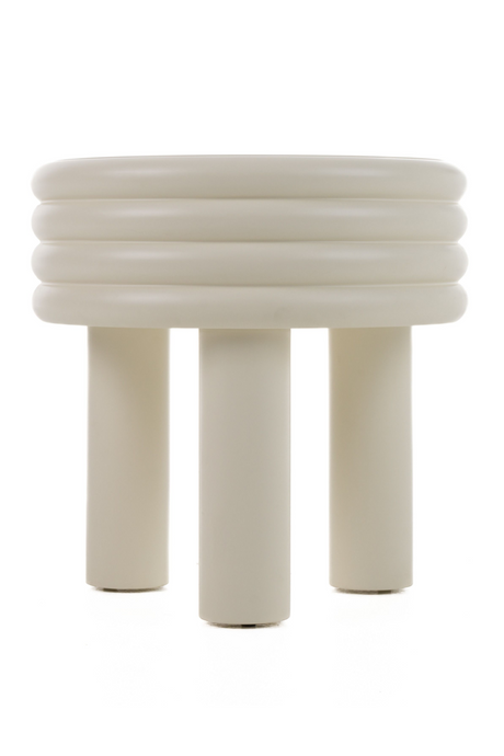 Round White Tiered End Table | OROA Modern Townley | Oroa.com