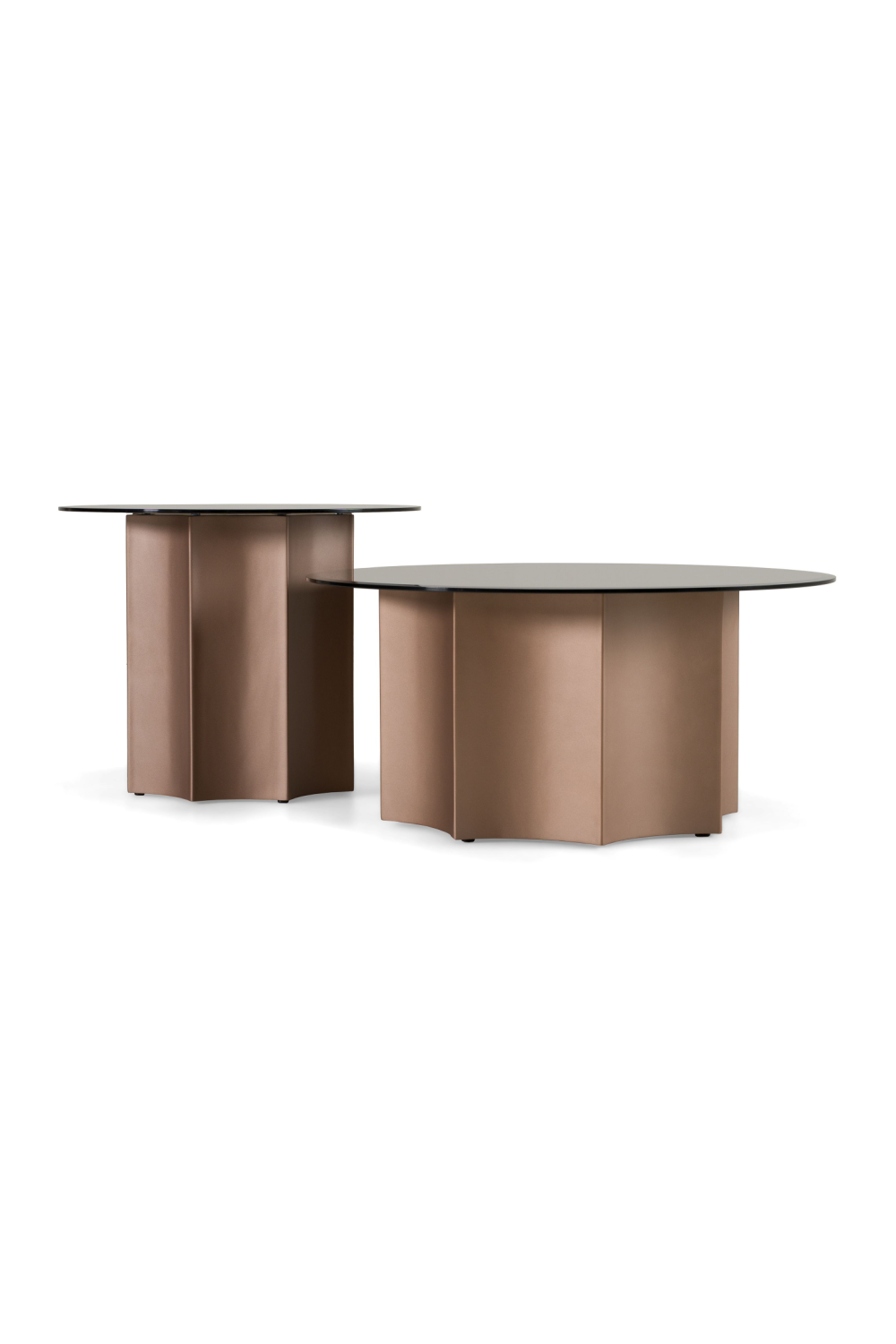 Black Glass Nesting Coffee Tables (2) | OROA Modern | Oroa.com