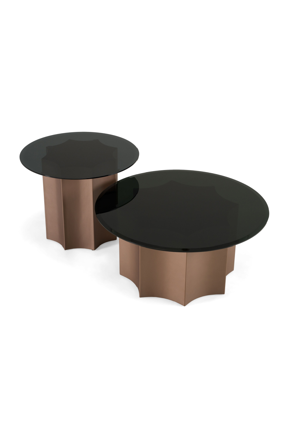 Black Glass Nesting Coffee Tables (2) | OROA Modern | Oroa.com
