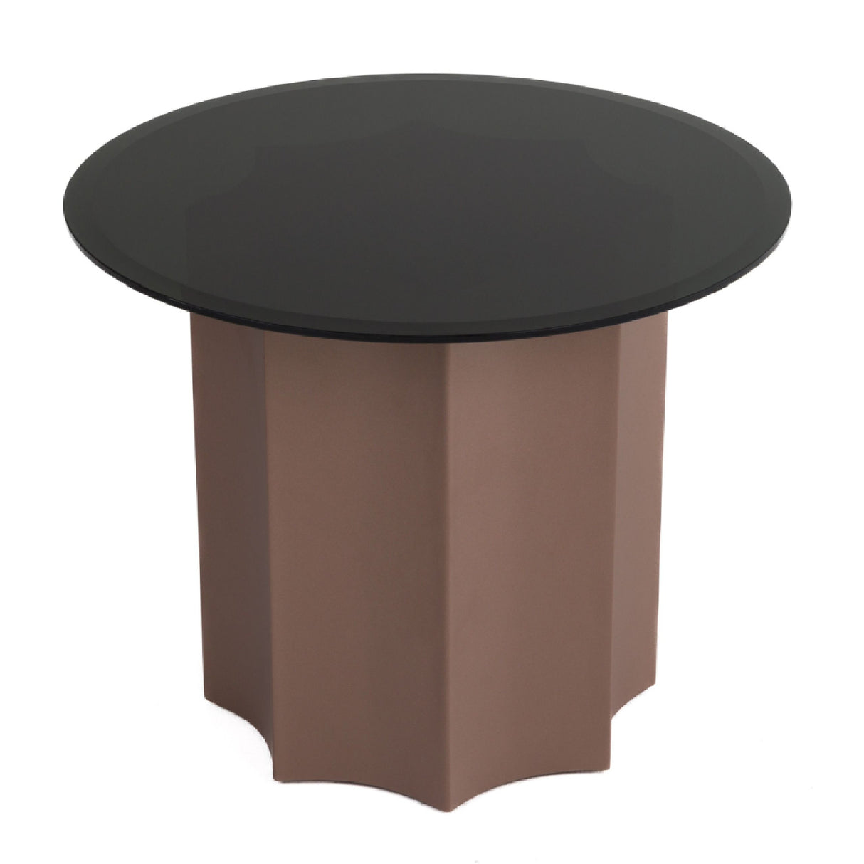   Black Mirror Round End Table | Oroa.com