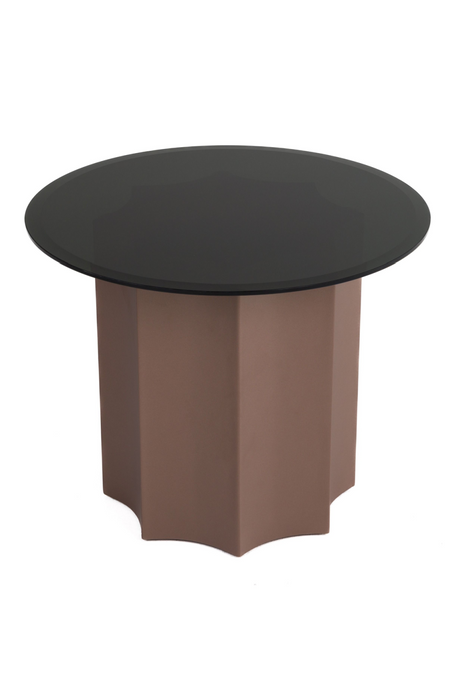Black Mirror Round End Table | OROA Modern Ingram | Oroa.com