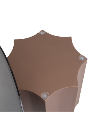 Black Mirror Round End Table | OROA Modern Ingram | Oroa.com