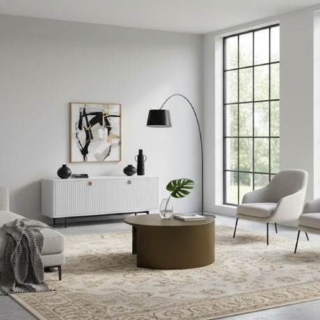   Olive Brown Round Coffee Table | Oroa.com