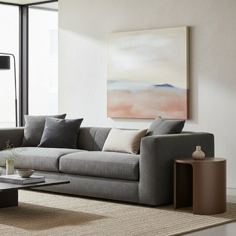   Olive Brown Round End Table | Oroa.com