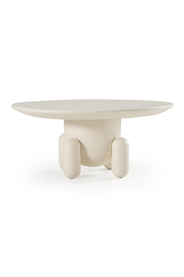 White Gloss Round Coffee Table | OROA Modern Gabby | Oroa.com