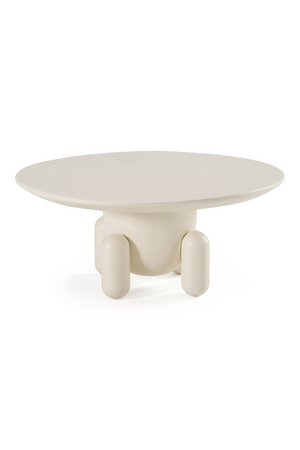 White Gloss Round Coffee Table | OROA Modern Gabby | Oroa.com