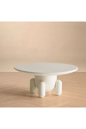 White Gloss Round Coffee Table | OROA Modern Gabby | Oroa.com