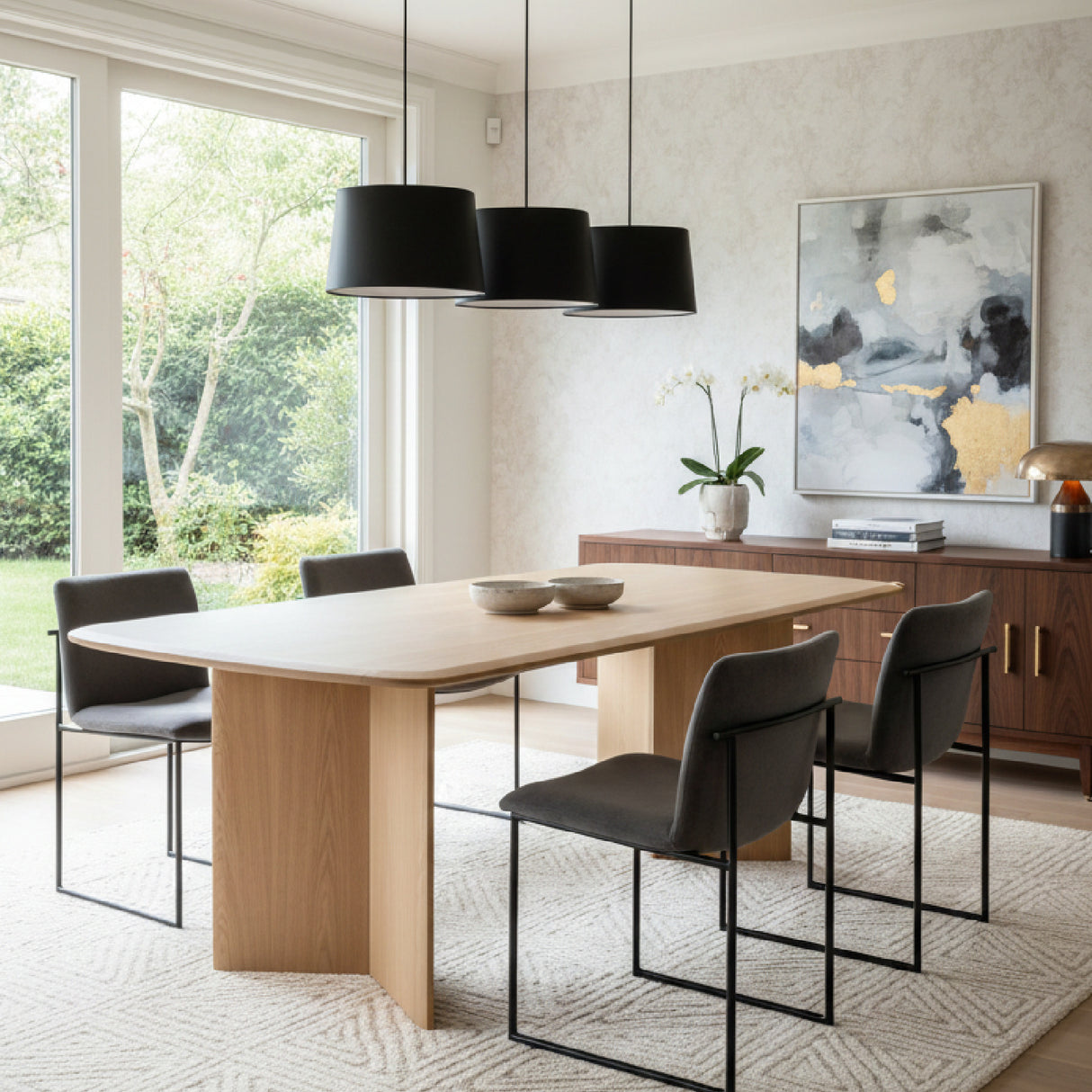 Natural Ash Rectangular Dining Table | OROA Modern Masuda