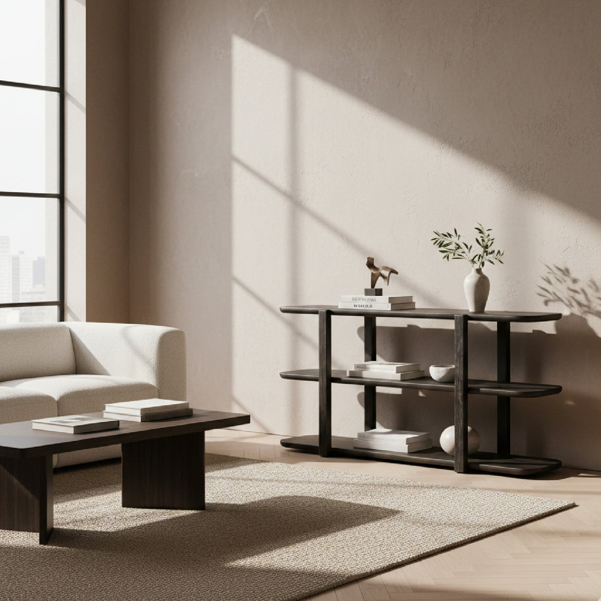   Brown Open-Back Bookshelf | Oroa.com