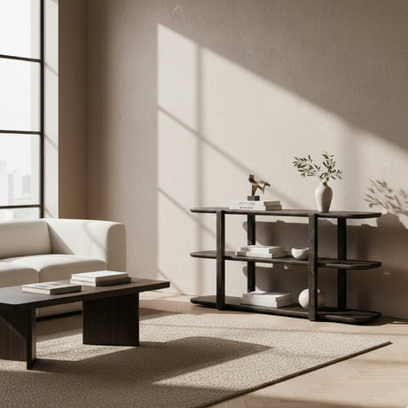 Brown Open-Back Bookshelf | OROA Modern Noah | Oroa.com