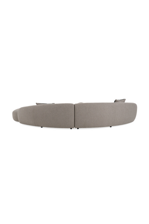 Curved Gray Sectional Sofa | OROA Modern Allis | Oroa.com