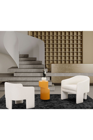 White Three-Legged Accent Chair | OROA Modern Khan | Oroa.com