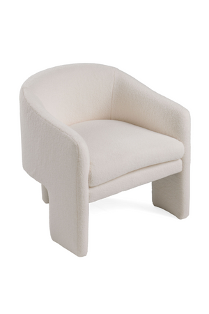 White Three-Legged Accent Chair | OROA Modern Khan | Oroa.com