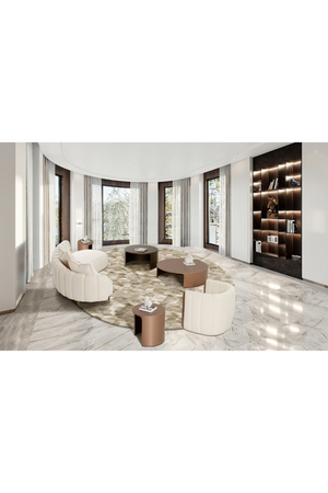 Cream Curved Chaise Lounge | OROA Modern Maverick | Oroa.com