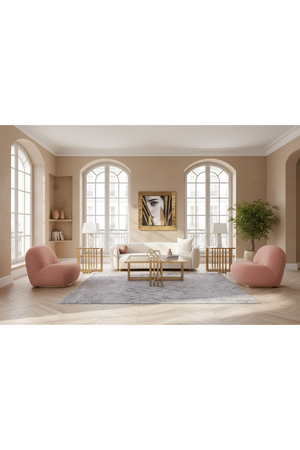 Pink Piped Cream Sofa | OROA Modern Winfree | Oroa.com