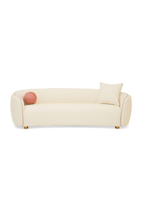 Pink Piped Cream Sofa | OROA Modern Winfree | Oroa.com