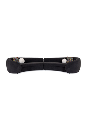 Black Curved Sectional Sofa | OROA Modern Kilmer | Oroa.com