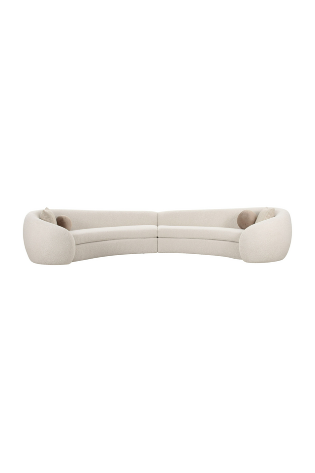 Curved White Sectional Sofa | OROA Modern Kilmer | Oroa.com