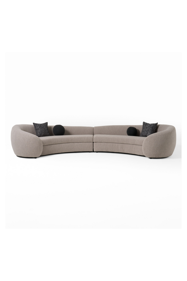 Gray Curved Sectional Sofa | OROA Modern Kilmer | Oroa.com