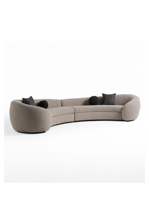 Gray Curved Sectional Sofa | OROA Modern Kilmer | Oroa.com