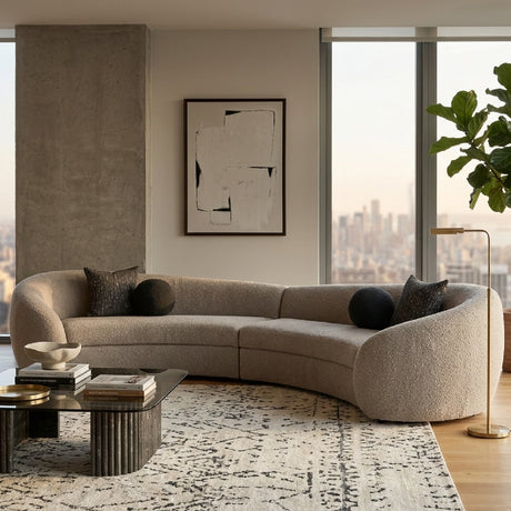   Gray Curved Sectional Sofa | Oroa.com