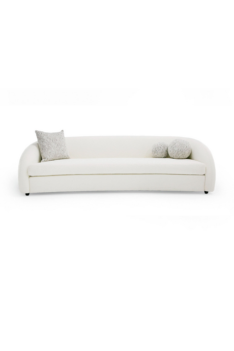 Curved White 4-Seater Sofa | OROA Modern Joshua | Oroa.com