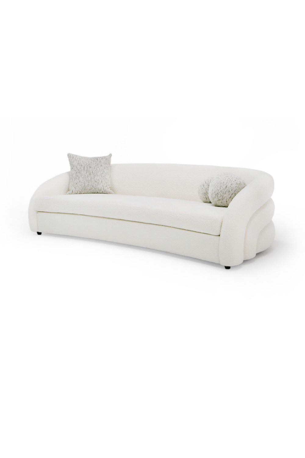 Curved White 4-Seater Sofa | OROA Modern Joshua | Oroa.com