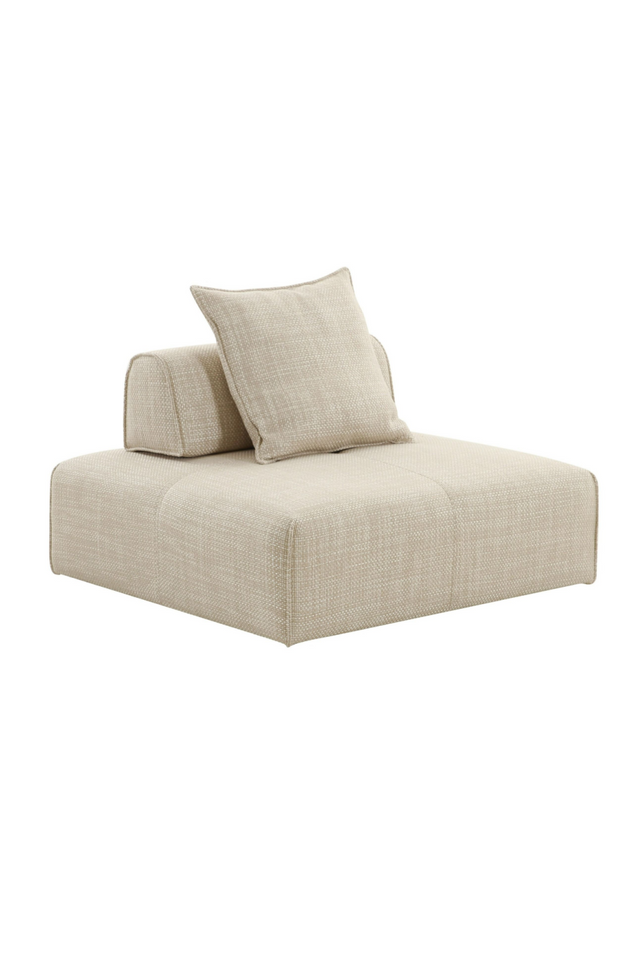 Beige Square Modular Accent Chair | OROA Modern Mondo | Oroa.com