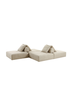 Beige Square Modular Accent Chair | OROA Modern Mondo | Oroa.com