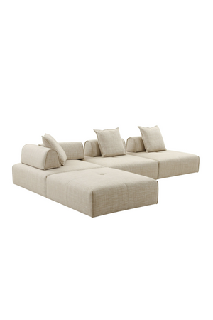 Beige Square Modular Accent Chair | OROA Modern Mondo | Oroa.com