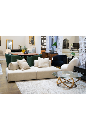 Beige Square Modular Accent Chair | OROA Modern Mondo | Oroa.com