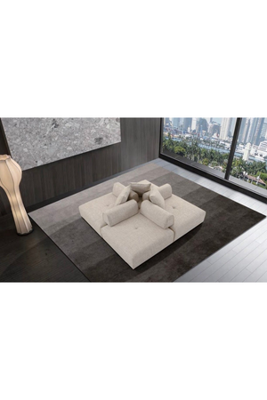 Beige Square Modular Accent Chair | OROA Modern Mondo | Oroa.com