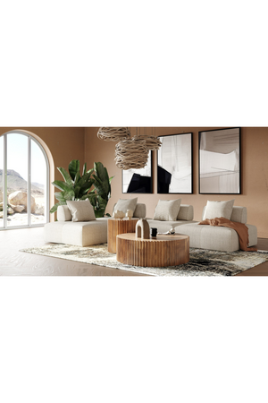 Beige Square Modular Accent Chair | OROA Modern Mondo | Oroa.com