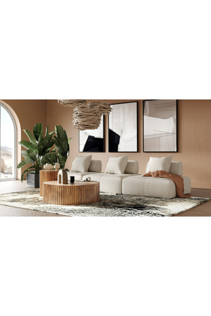 Beige Square Modular Accent Chair | OROA Modern Mondo | Oroa.com