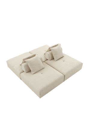 Beige Square Modular Accent Chair | OROA Modern Mondo | Oroa.com